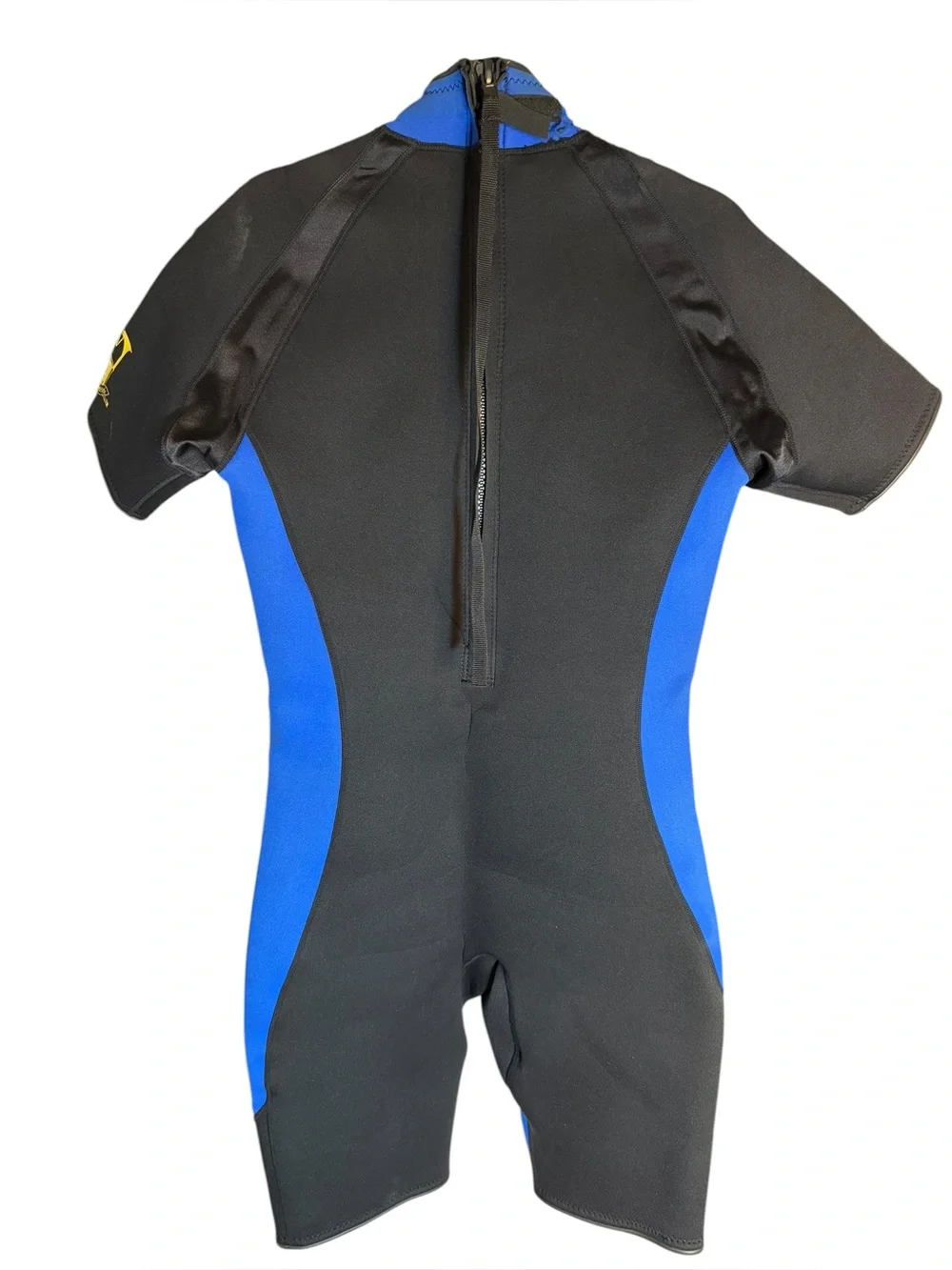 Stearns Shorty Wetsuit Men’s XL Black Blue Neoprene Back Zip Diving Surf